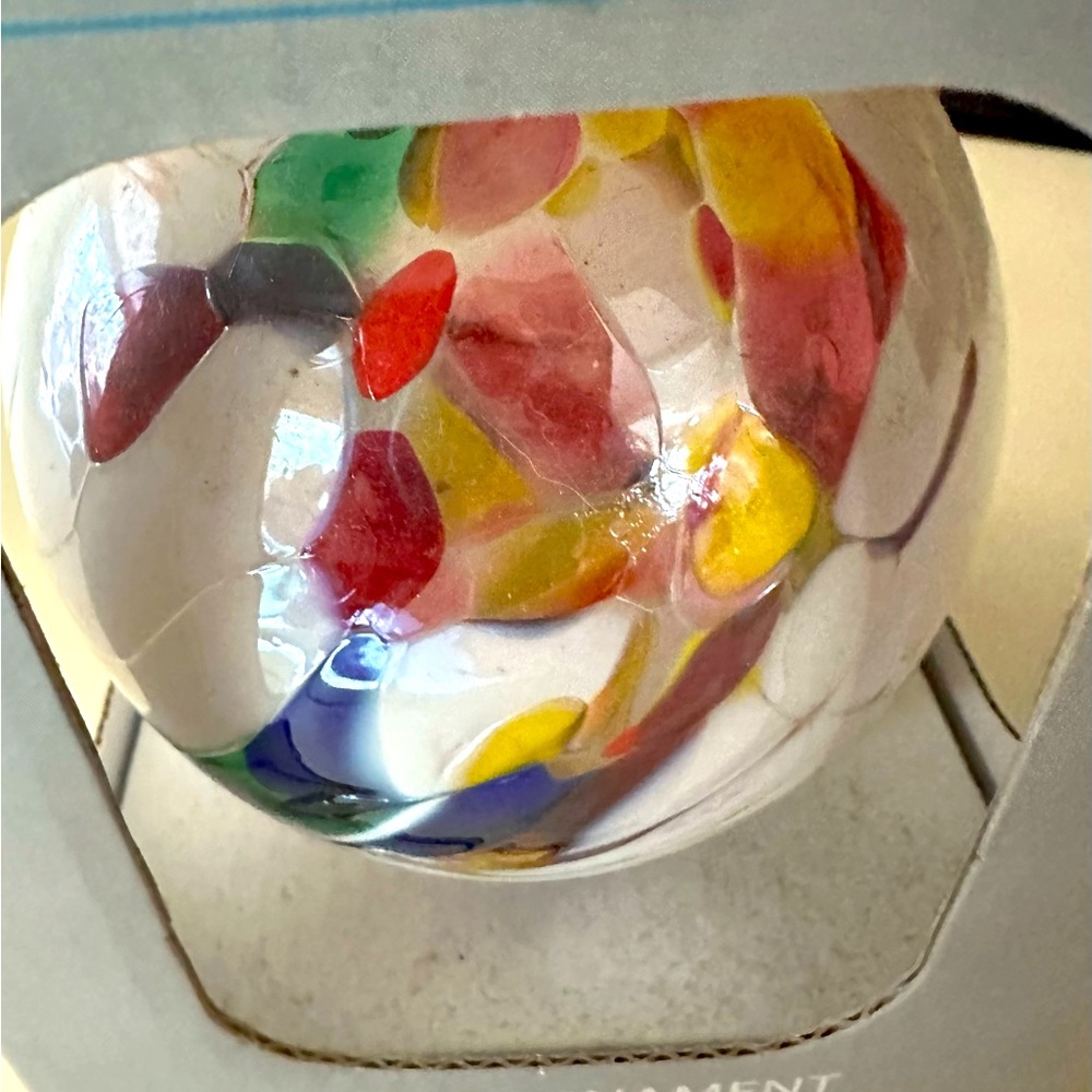 NWT NIB ZORZA Handmade Mouth Blown Glass 4" Christmas Holiday Ornament Poland